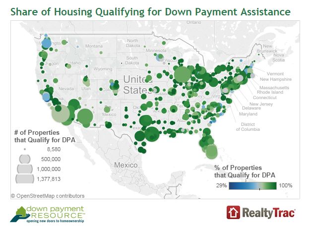 Down payment Map
