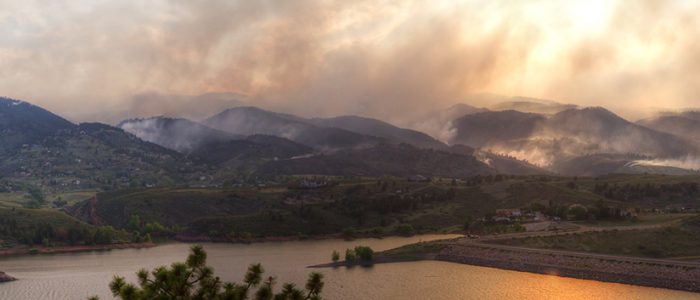 Panoramic View of the High Park Wildfire in the Colorado Rocky Mountains