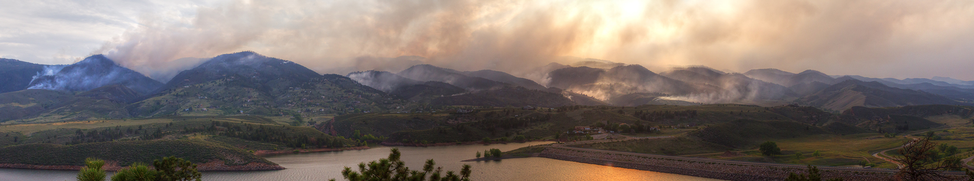 Panoramic View of the High Park Wildfire in the Colorado Rocky Mountains