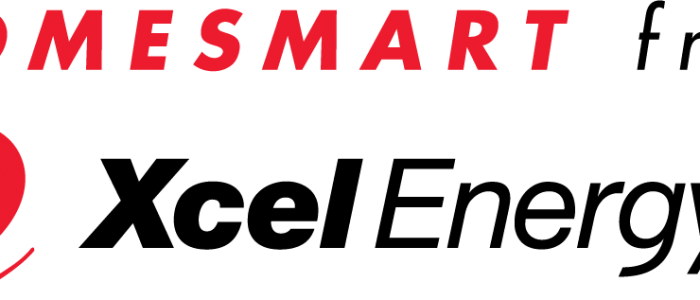 HomeSmart from Xcel Energy red and black logo