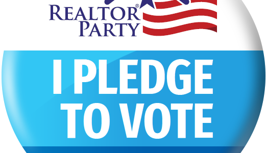 I Pledge to Vote REALTOR Party button