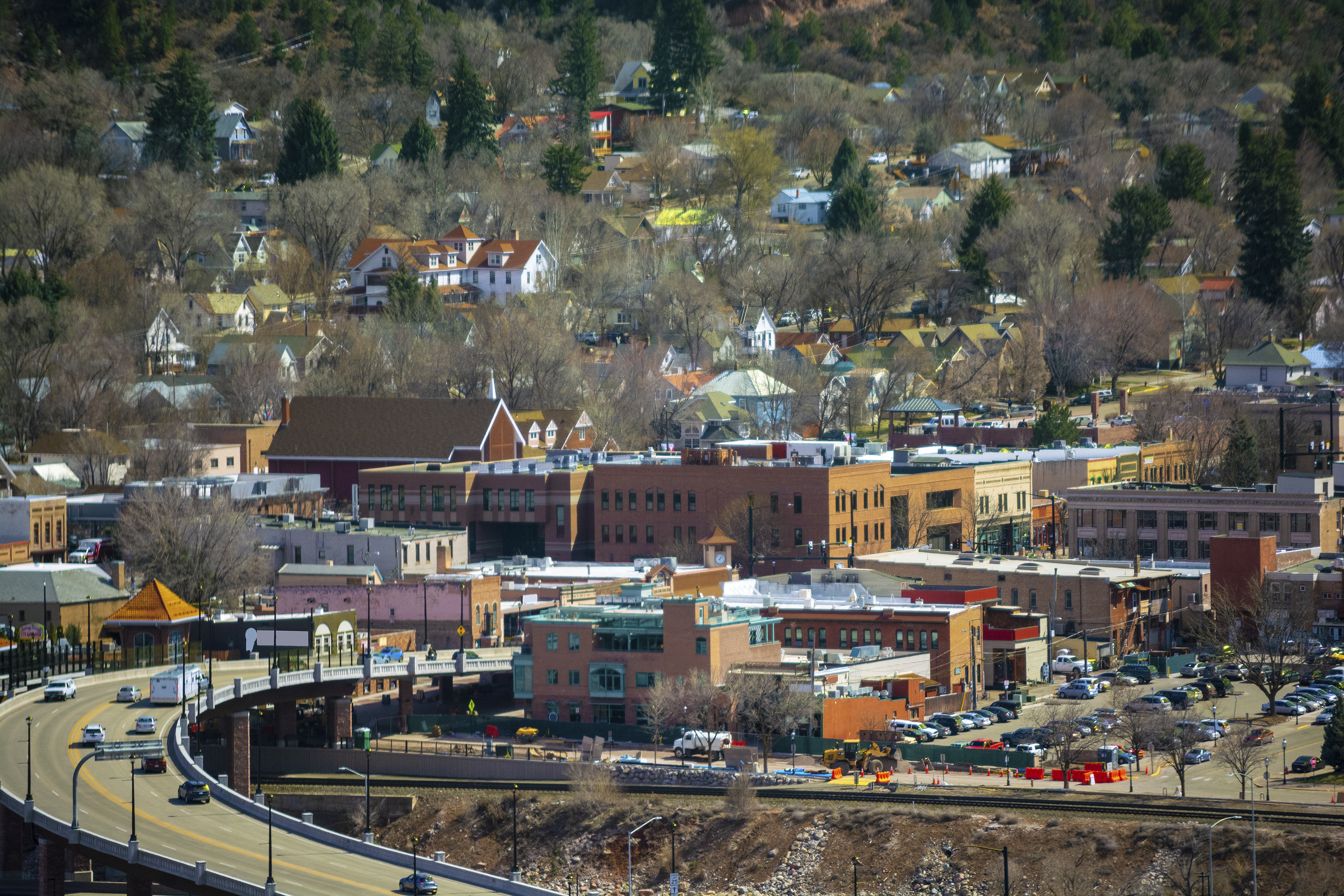 Downtown Glenwood Springs, Colorado on a Sunny Day