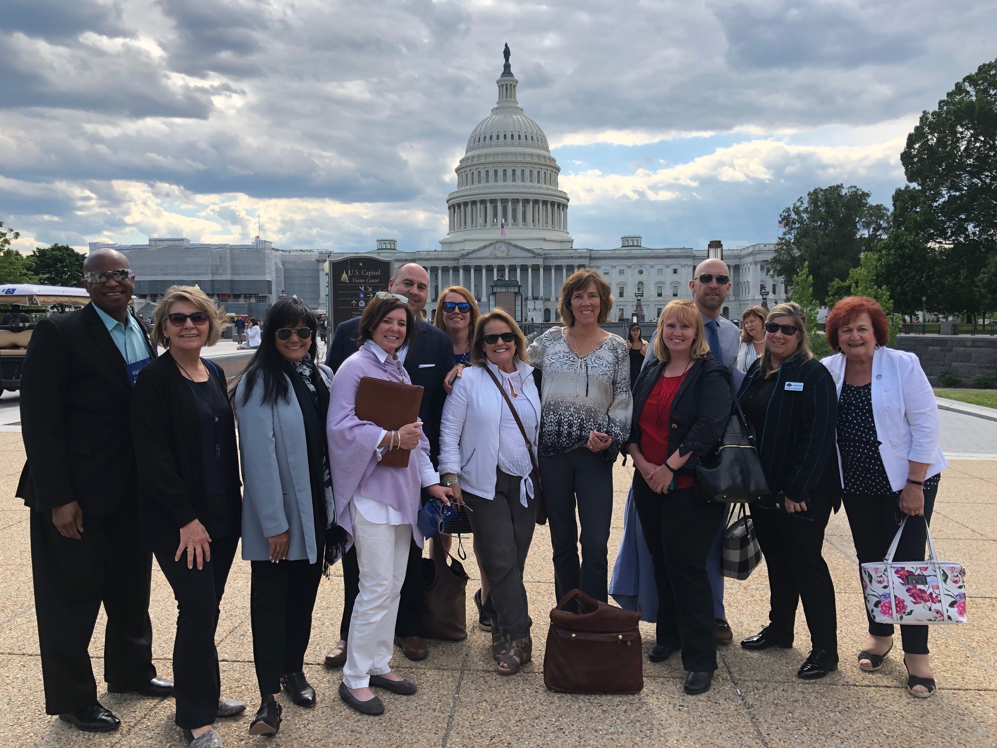 REALTORS gathered in front of the Capitol for NAR Midyear Meetings